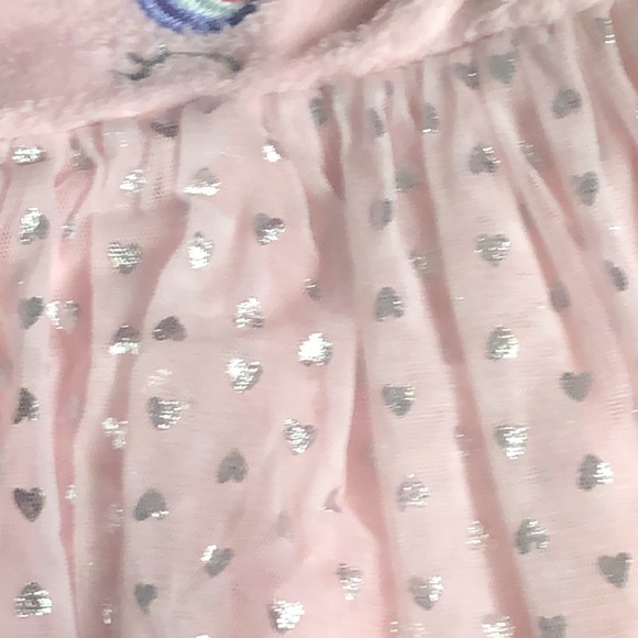 Little Lass UNICORN peplum hearts ur Shirt pants Pink  Girls 2pc Pant Set 24M - Picture 6 of 13